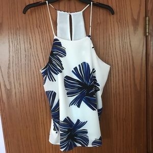 High neck patterned tank